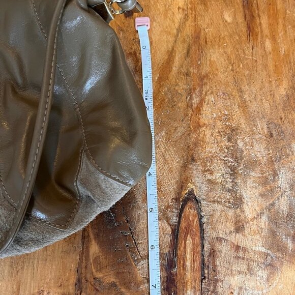 2/40$ Vintage Brown Leather And Suede Purse - Picture 5 of 9